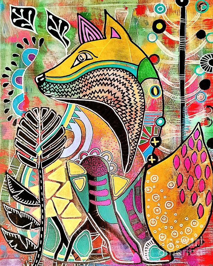 Nature Painting - Fox #1 by Amy Sorrell