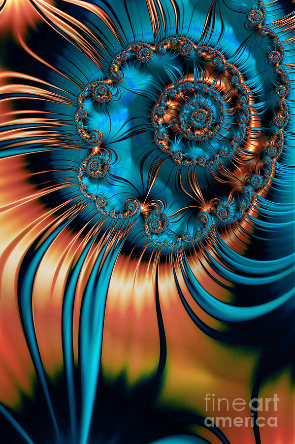 Fractal Flower Digital Art by Ann Garrett