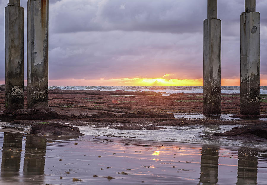 Sunset View Through The Ocean Beach Pier Photograph by Joseph S Giacalone