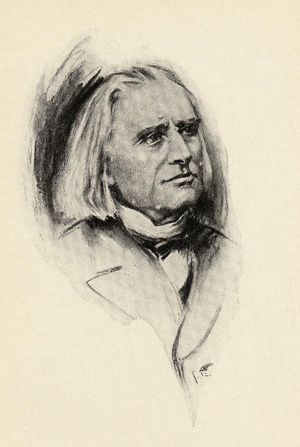 Franz Liszt, 18111886. Hungarian Drawing by Vintage Design Pics Fine