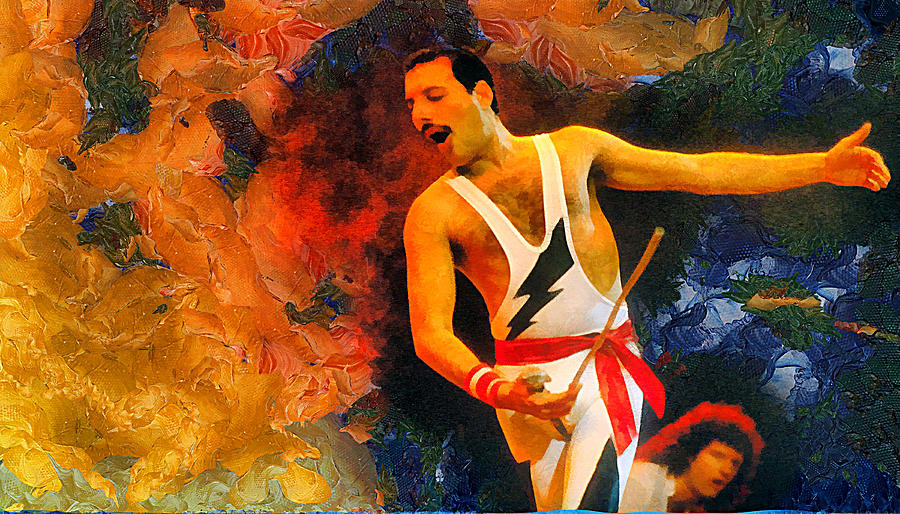 Queen Digital Art - Freddie Mercury #1 by Galeria Trompiz