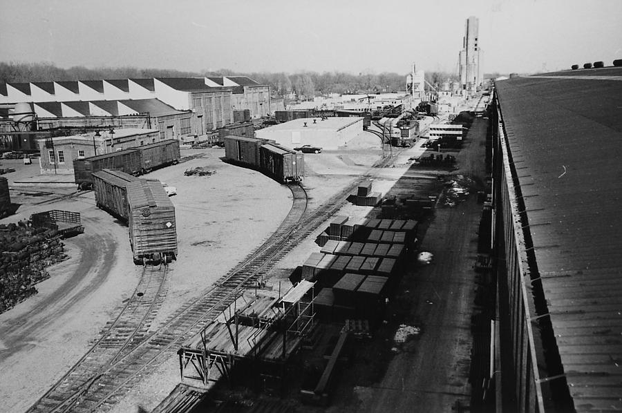 Freight Cars in Line at Clinton Machine Shop Photograph by Chicago and North Western Historical Society