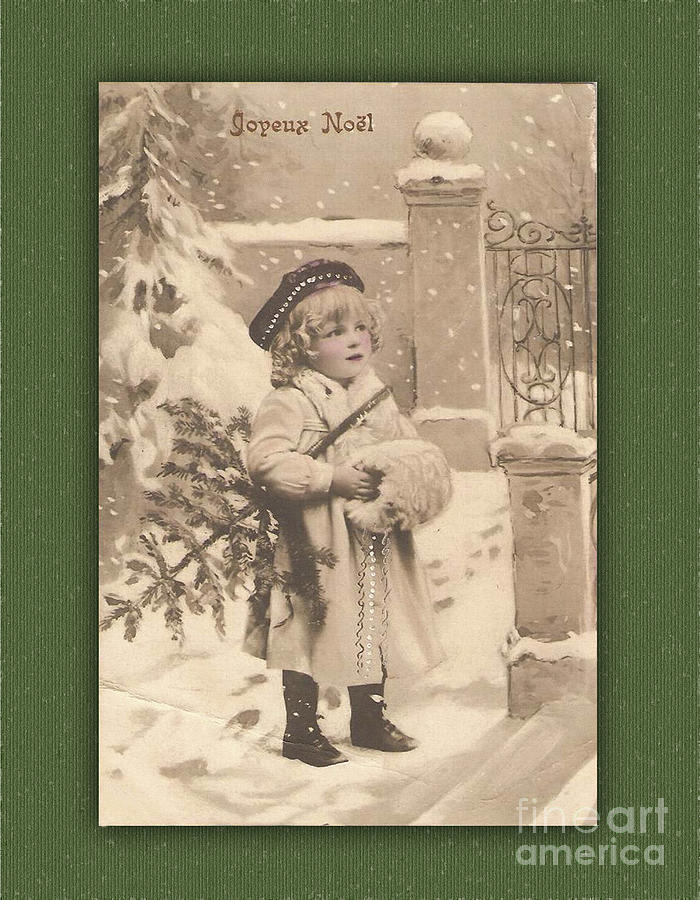 French Joyeux Noel Christmas Card #1 Digital Art by Melissa Messick