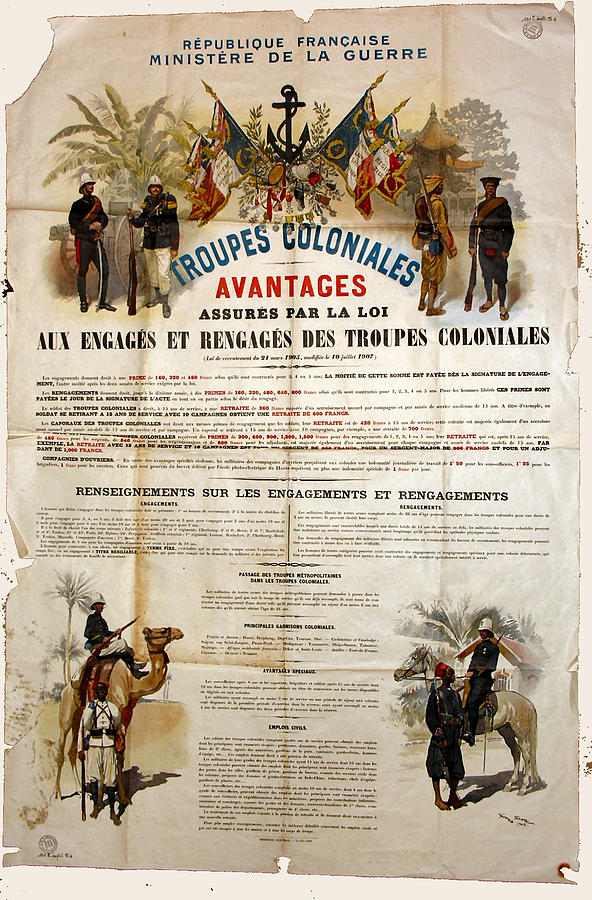 French marines recruitement poster #1 Painting by MotionAge Designs