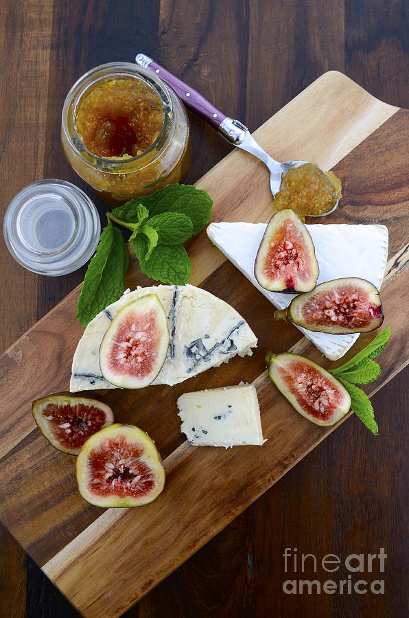 Fresh Figs on Dark Wood Table Setting.  #1 Photograph by Milleflore Images