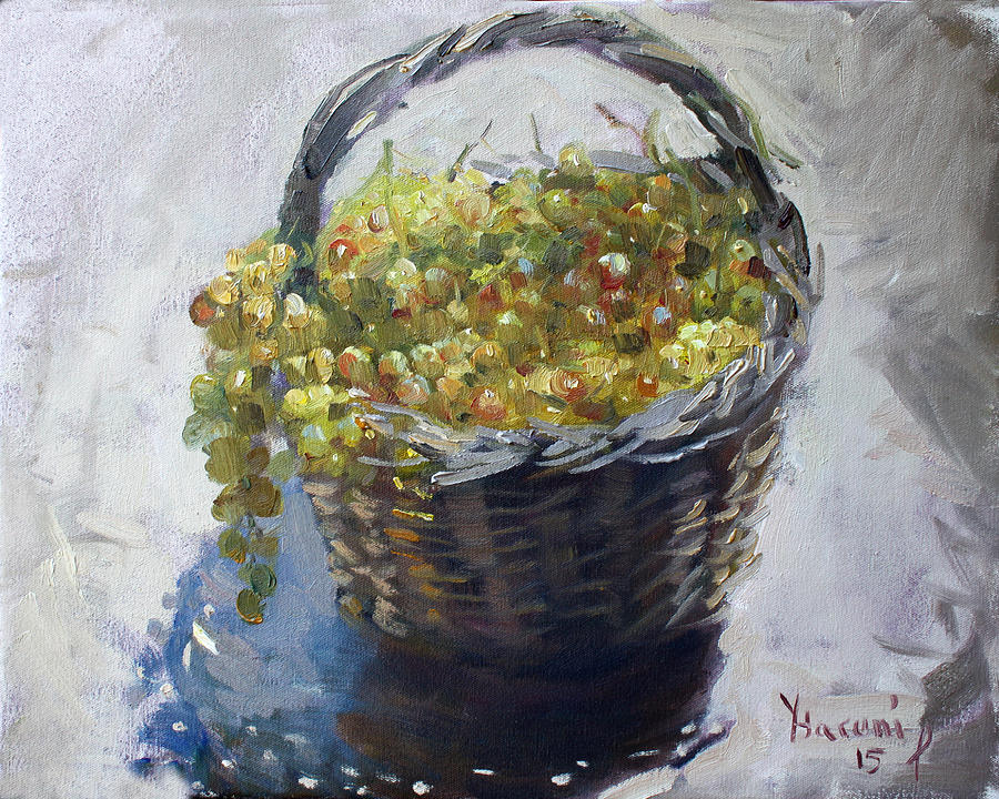 Grape Painting - Fresh from the Garden #1 by Ylli Haruni