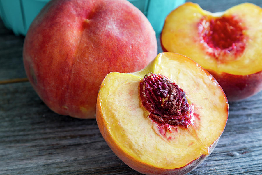 Fresh Peaches #1 Photograph by Teri Virbickis