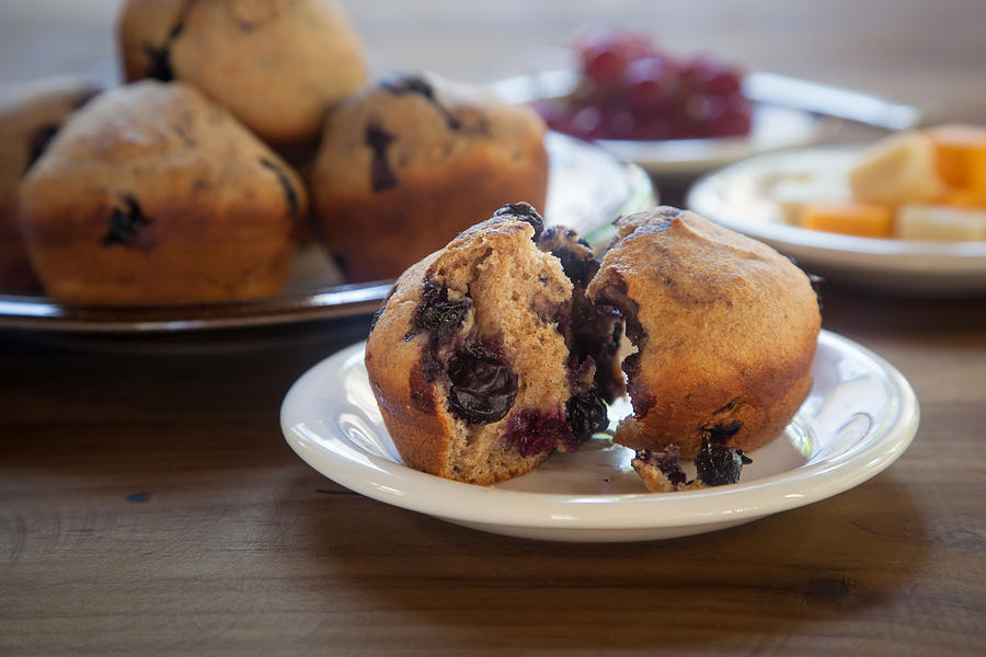 Fresh Whole Grain Blueberry Muffin #1 Photograph by Erin Cadigan