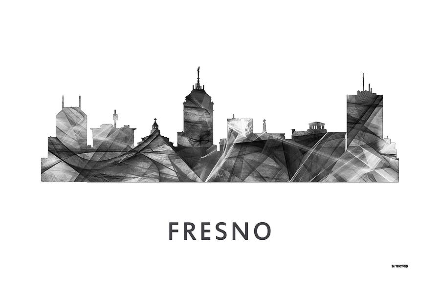Fresno California Skyline #1 Digital Art by Marlene Watson