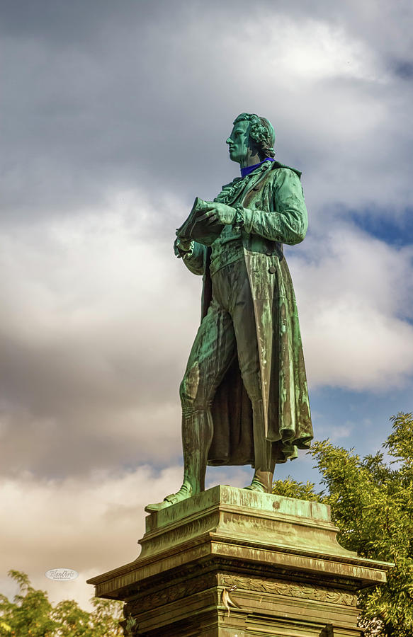 Friedrich Schiller statue, Vienna, Austria #1 Photograph by Elenarts - Elena Duvernay photo