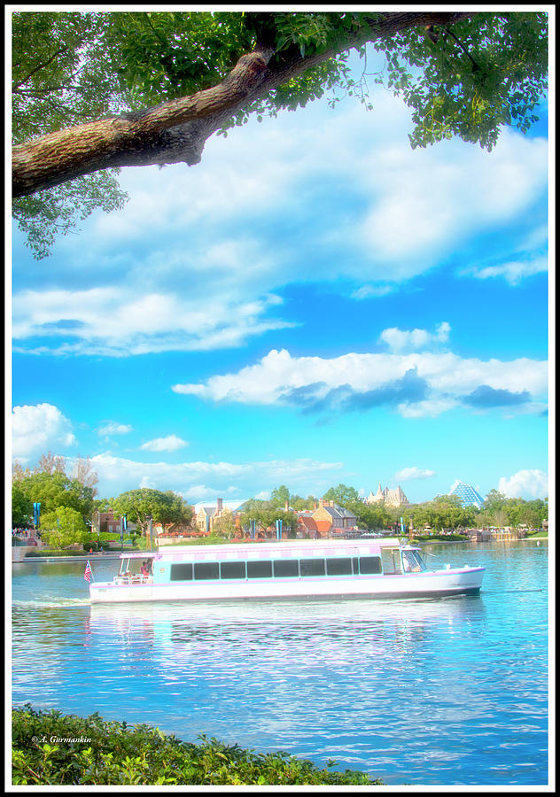 Friendship Boat, EPCOT Lagoon, Walt Disney World #1 Photograph by A Macarthur Gurmankin