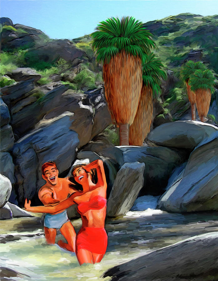 Frolicking in the Canyons #1 Painting by Snake Jagger