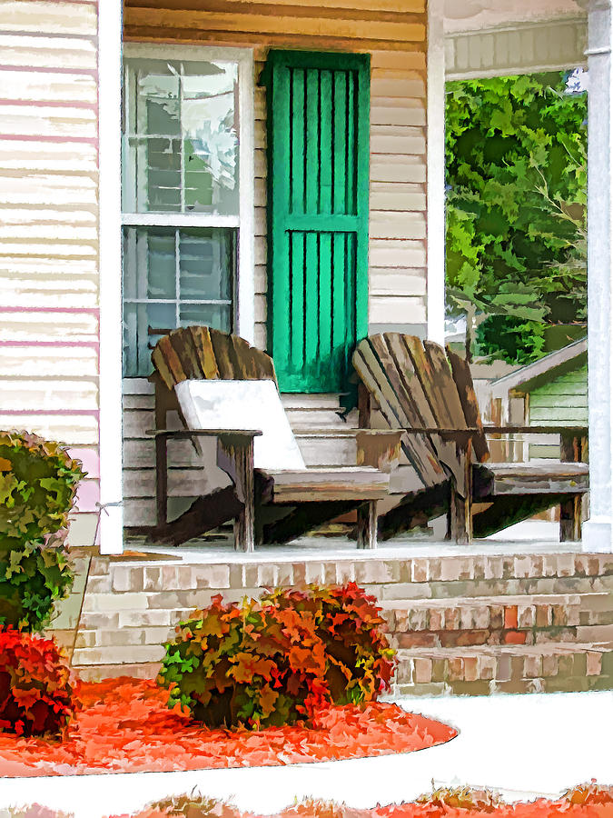 Front Porch 4 Painting by Jeelan Clark - Fine Art America