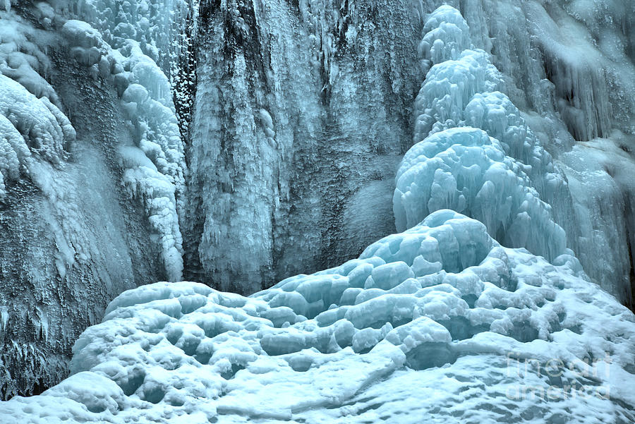 Frozen Ice Flows At Tangle Falls Photograph by Adam Jewell