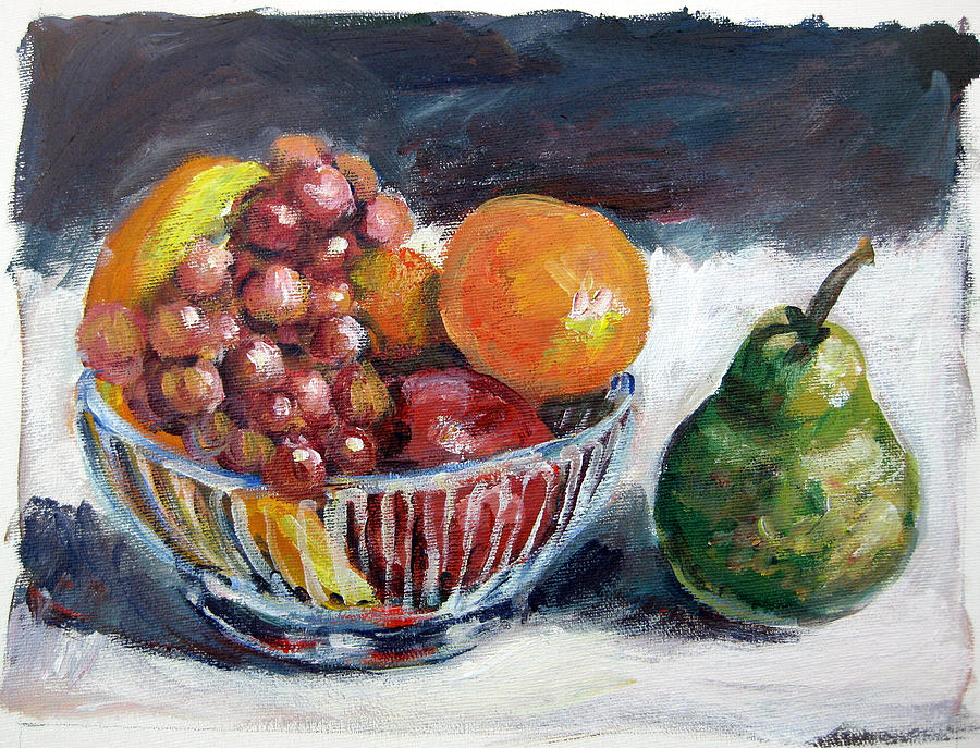 Fruit Basket #1 Painting by Ingrid Dohm