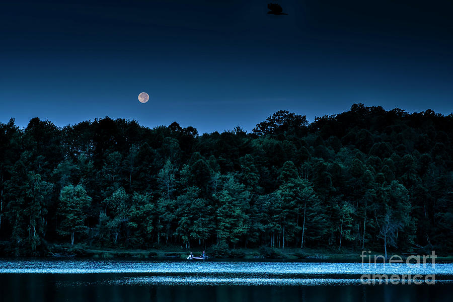 Full Moon Fishing #1 Photograph by Thomas R Fletcher