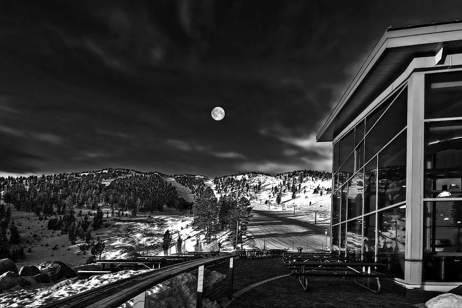 Black And White Photograph - Full Moon #1 by Maria Coulson