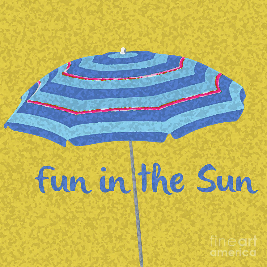 Umbrella Digital Art - Fun in The Sun #1 by Edward Fielding