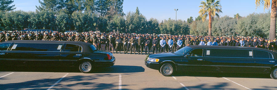 Glove Photograph - Funeral Service For Police Officer #1 by Panoramic Images