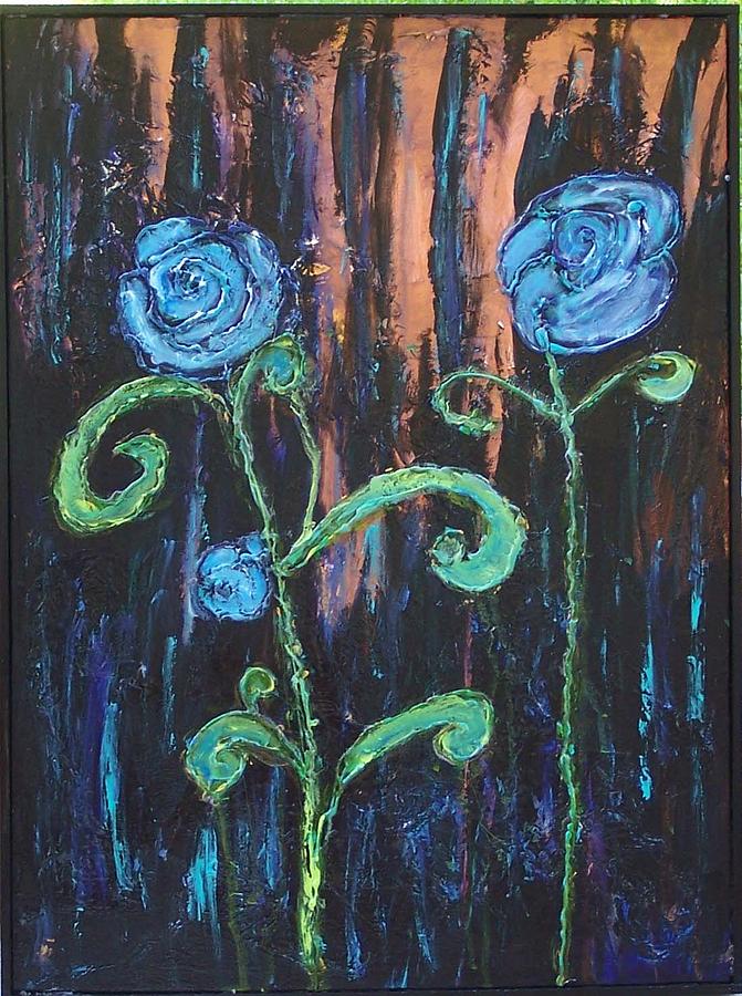 Funky Flowers Painting by Marcia Paige Fine Art America