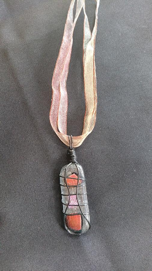 Fused Glass And Dicroic #1 Jewelry by Lori Jacobus-Crawford