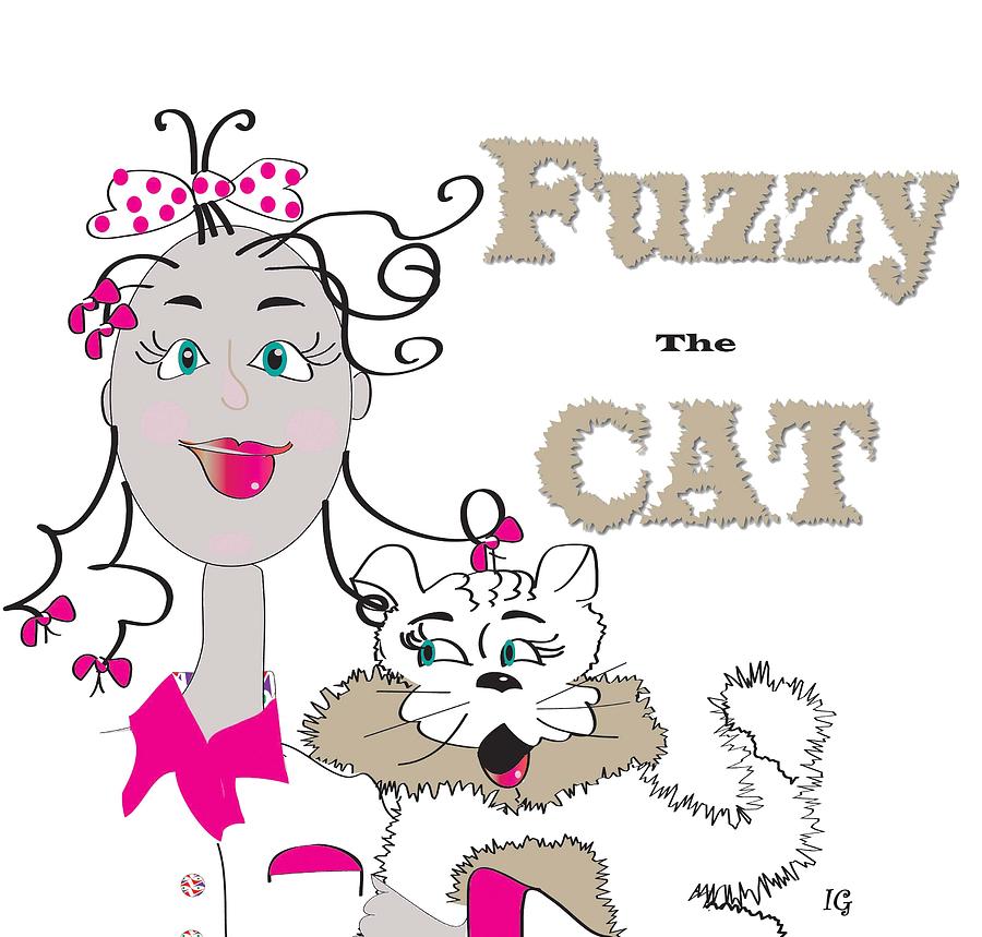Cat Digital Art - Fuzzy #1 by Iris Gelbart