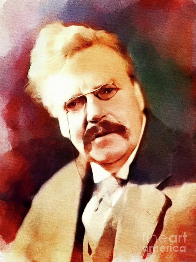 G. K. Chesterton, Literary Legend #1 Painting by Esoterica Art Agency