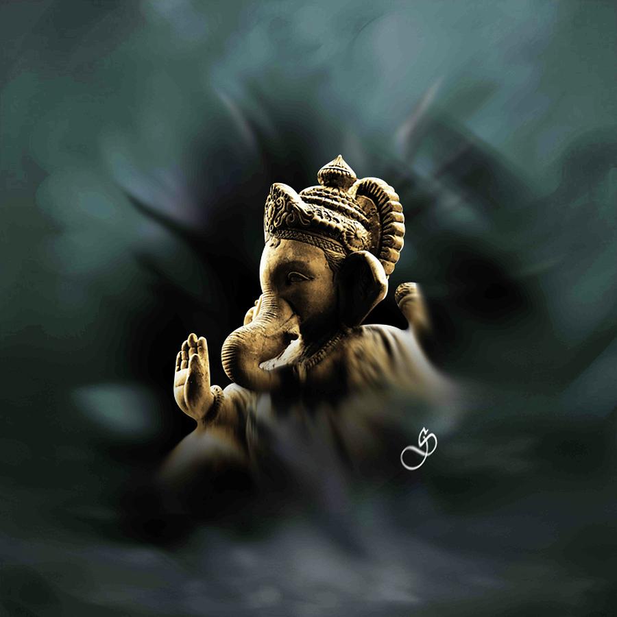 ganpati digital painting