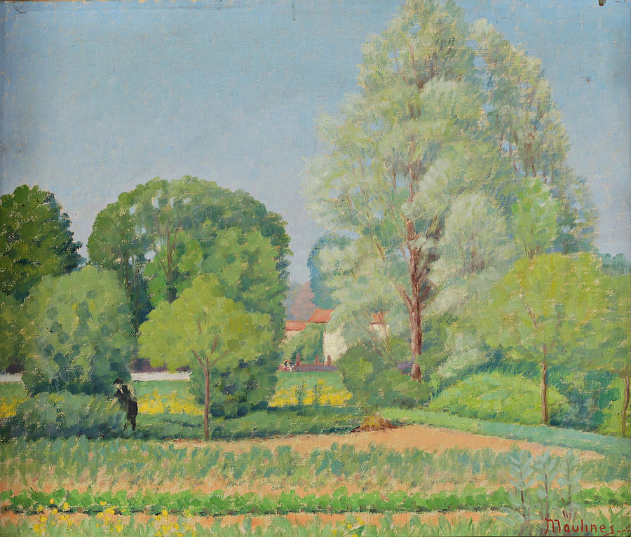 Garden in Summer Painting by Ernest Moulines