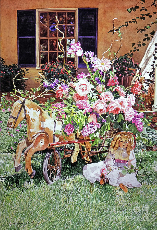Garden Painting - Garden Party #1 by David Lloyd Glover