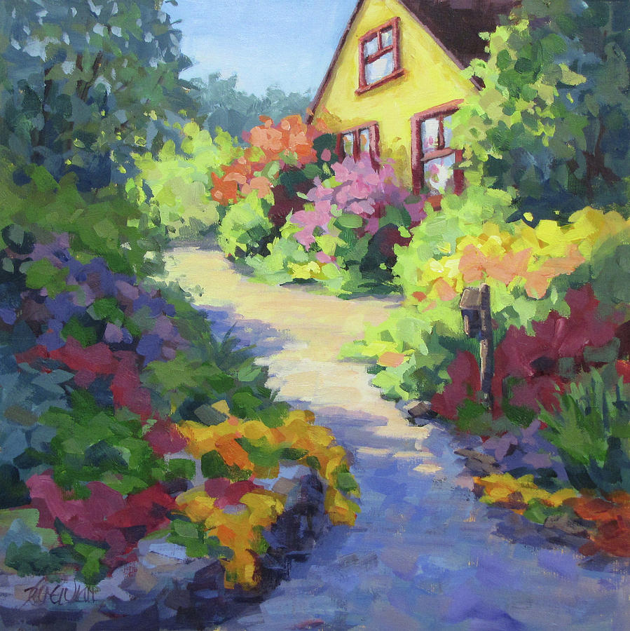 Garden Path #1 Painting by Karen Ilari
