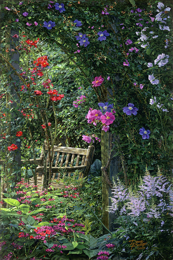 Garden Respite #1 Painting by Doug Kreuger