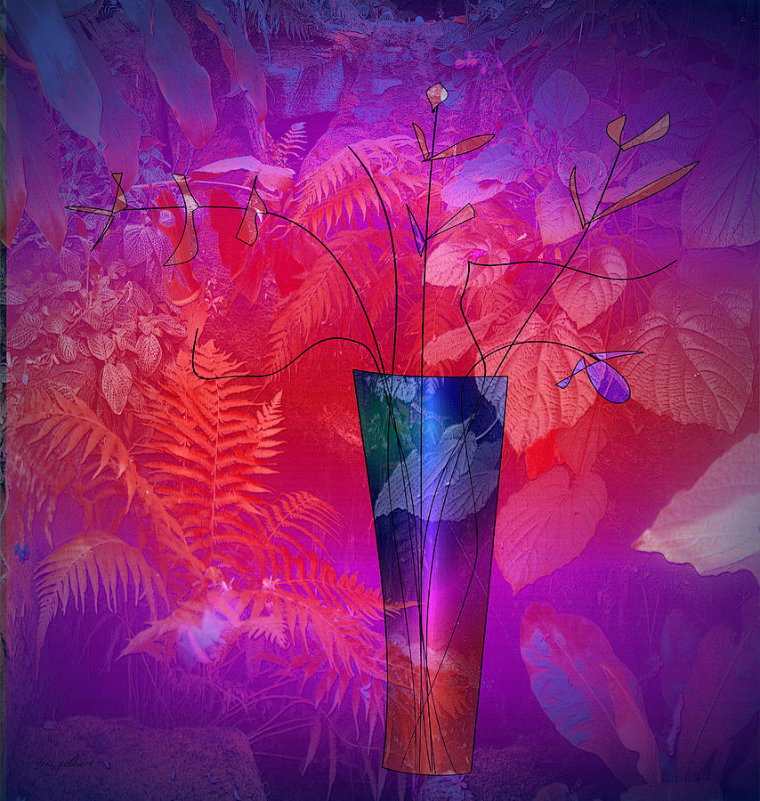 Garden Vase #1 Digital Art by Iris Gelbart