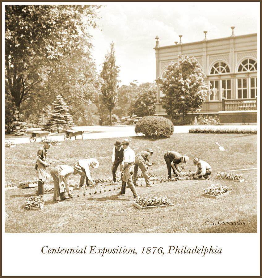 Gardeners, Centennial Exposition, 1876 #2 Photograph by A Macarthur Gurmankin