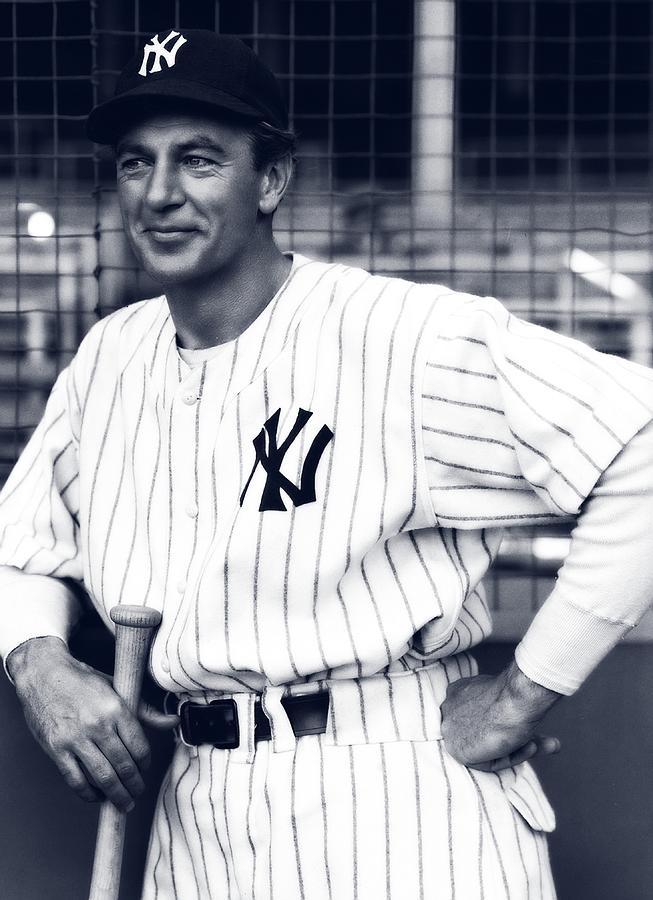 Gary Cooper Photograph - Gary Cooper as Lou Gehrig in Pride of the Yankees 1942 #1 by Mountain Dreams