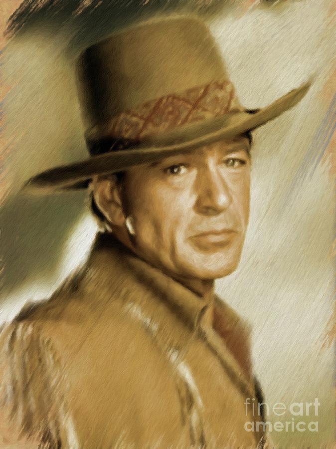 Hollywood Painting - Gary Cooper, Vintage Actor #1 by Esoterica Art Agency