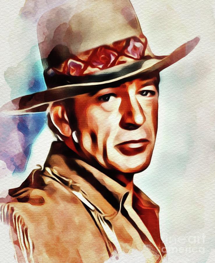 Hollywood Painting - Gary Cooper, Vintage Movie Star #1 by Esoterica Art Agency