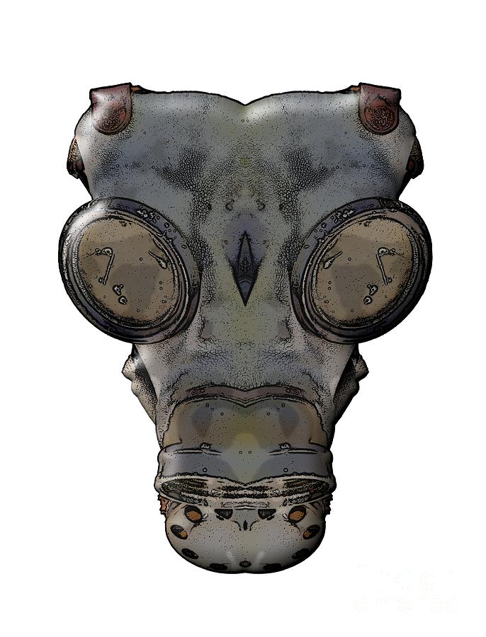 Gas Mask #1 Digital Art by Michal Boubin
