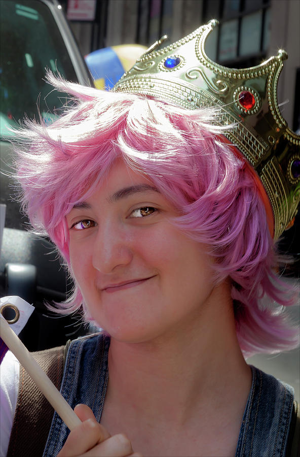 Gay Pride Parade Nyc 2016 Pink Wig Photograph