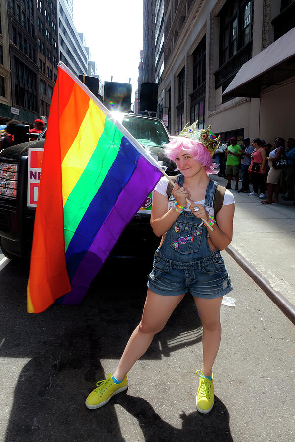 Gay Pride Parade NYC 2016 Pride Flag #1 Photograph by Robert Ullmann