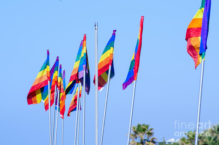 Gay rainbow flag  #1 Photograph by Ilan Rosen