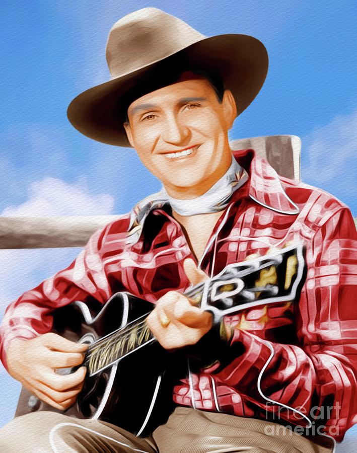 Music Painting - Gene Autry, Hollywood Legend #1 by Esoterica Art Agency