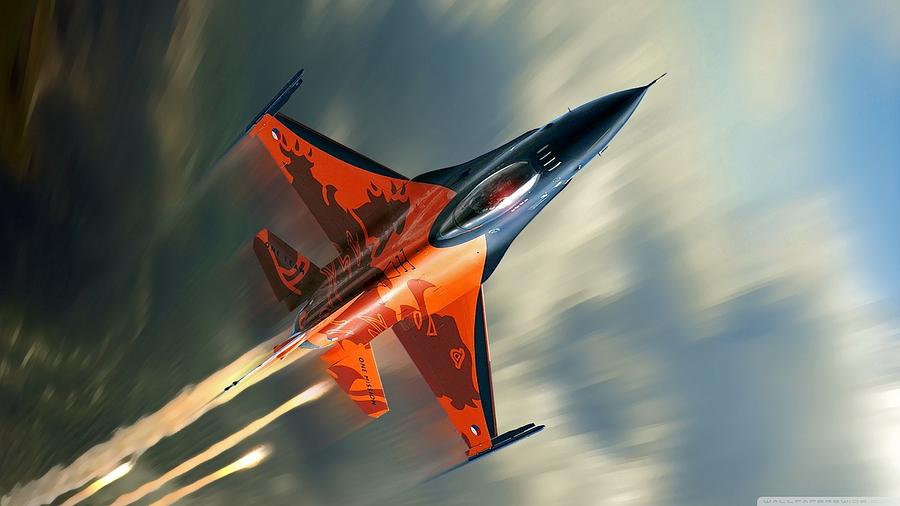 Device Digital Art - General Dynamics F-16 Fighting Falcon #1 by Maye Loeser