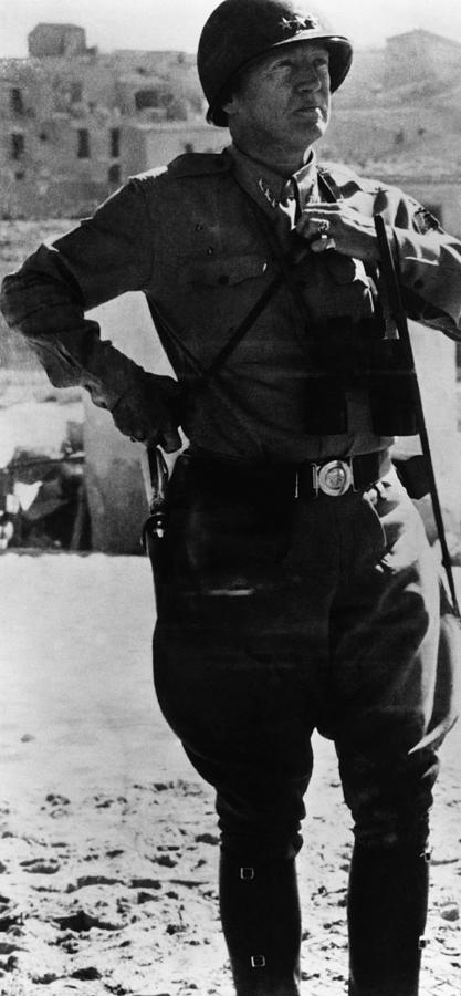 Portrait Photograph - General George S. Patton Jr. 1885-1945 #1 by Everett