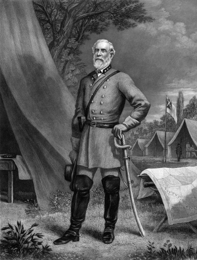 Robert E Lee Drawing - General Robert E. Lee #3 by War Is Hell Store