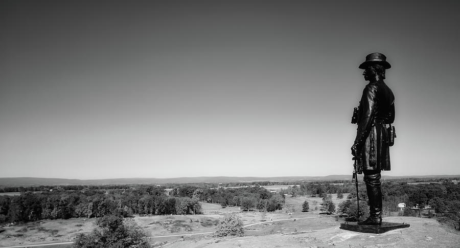 General Warren Statue - Gettysburg #1 Photograph by Mountain Dreams