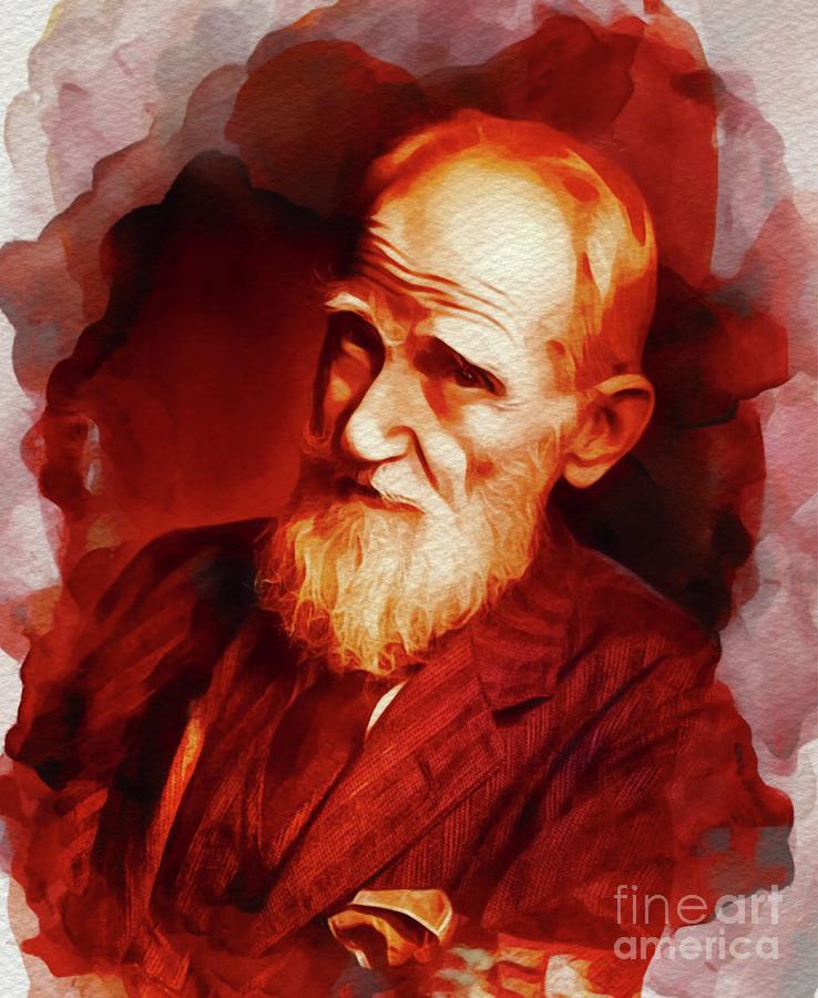 Vintage Painting - George Bernard Shaw, Literary Legend #1 by Esoterica Art Agency