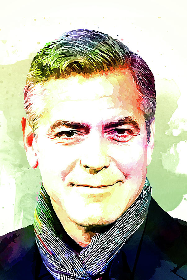 George Clooney Digital Art By Elena Kosvincheva Pixels 6834