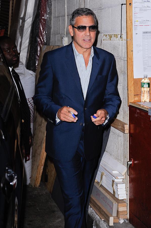 George Clooney Photograph - George Clooney, Leaves The Live With #1 by Everett