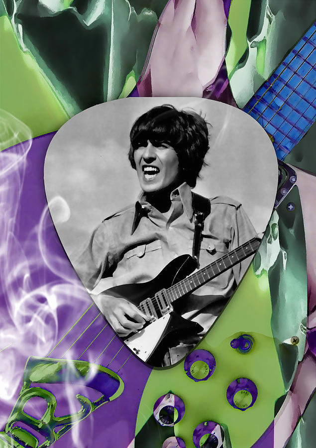 George Harrison The Beatles Art #1 Mixed Media by Marvin Blaine